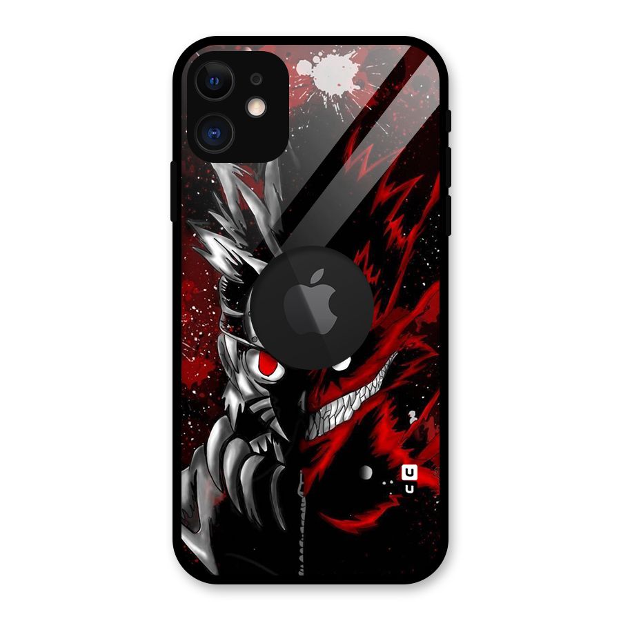 Two Face Naruto Glass Back Case for iPhone 11 Logo Cut