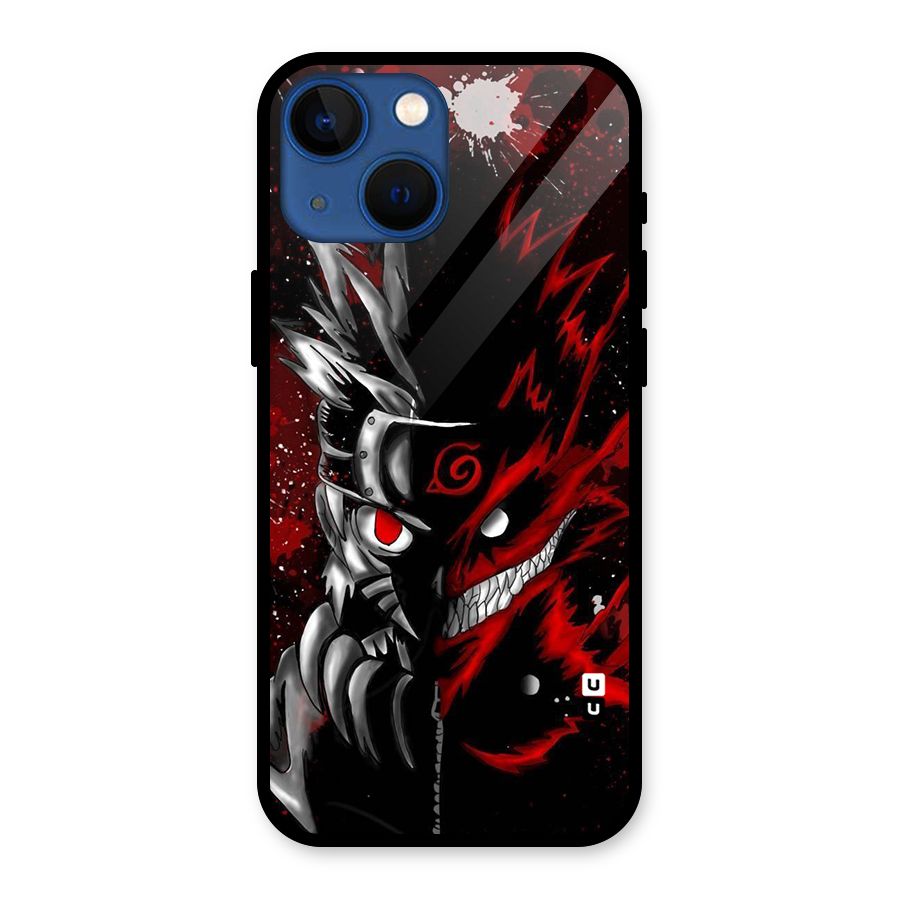 Two Face Naruto Glass Back Case for iPhone 13 Mini