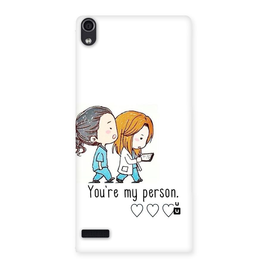 Two Friends In Coat Back Case for Ascend P6