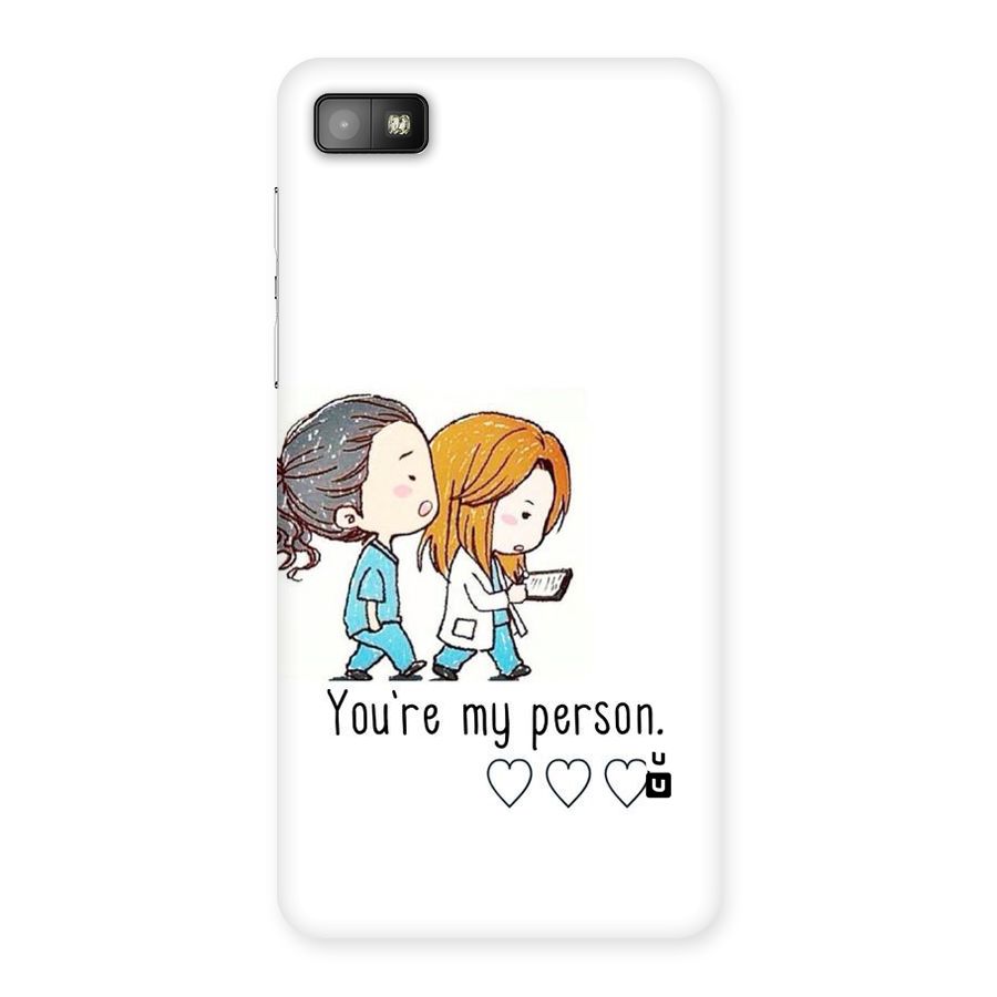 Two Friends In Coat Back Case for Blackberry Z10