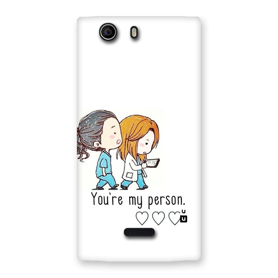 Two Friends In Coat Back Case for Canvas Nitro 2 E311