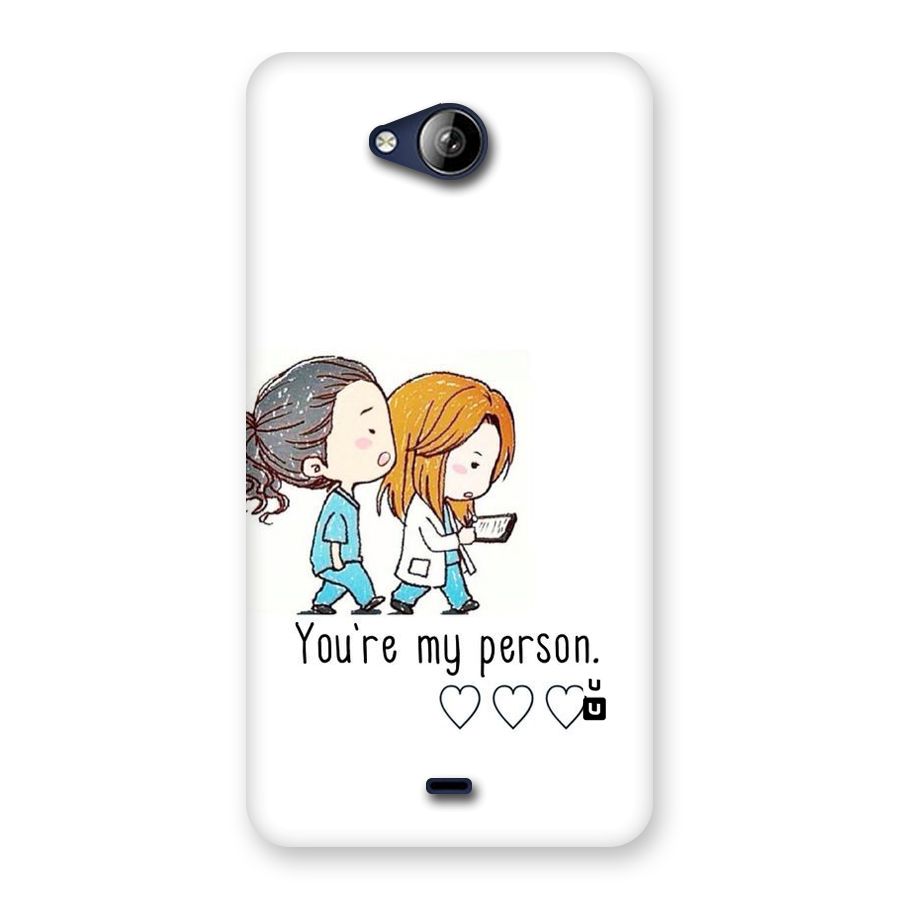 Two Friends In Coat Back Case for Canvas Play Q355