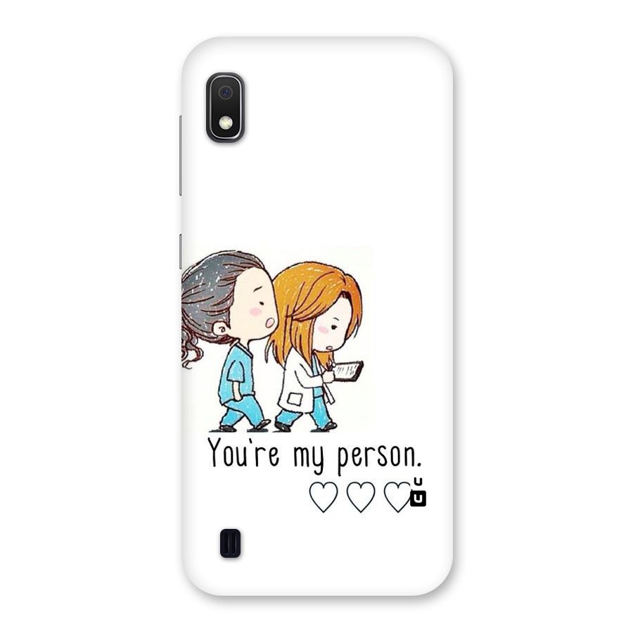 Two Friends In Coat Back Case for Galaxy A10