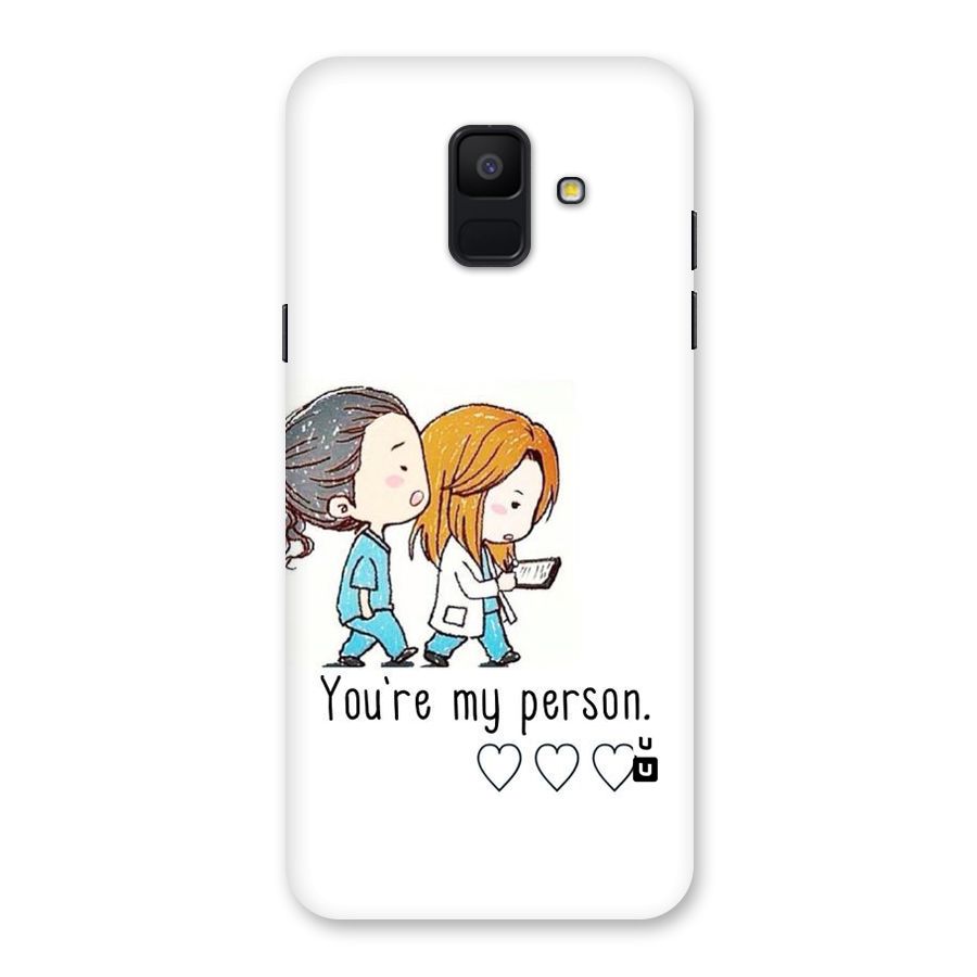 Two Friends In Coat Back Case for Galaxy A6 (2018)
