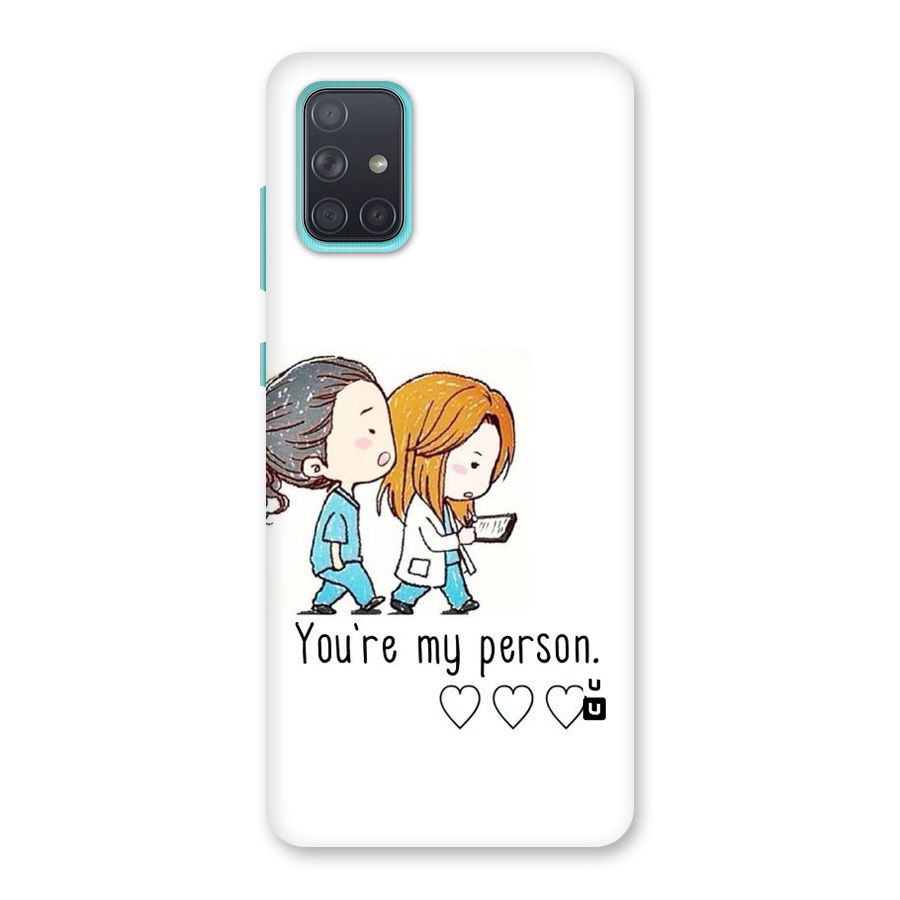 Two Friends In Coat Back Case for Galaxy A71