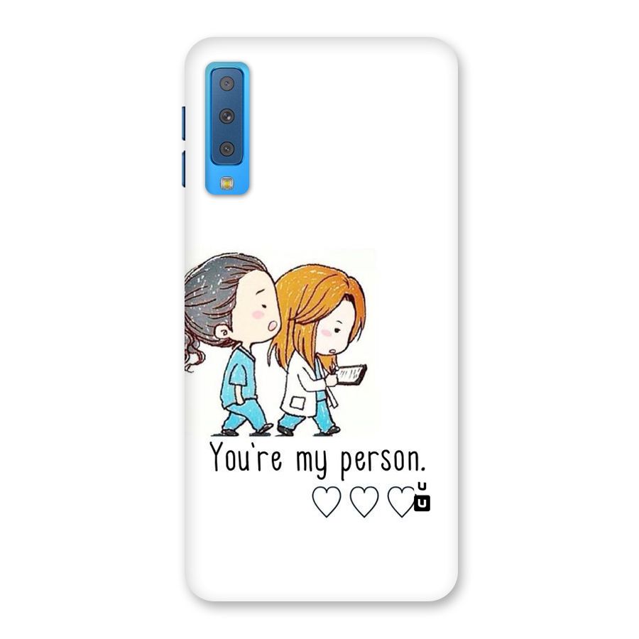 Two Friends In Coat Back Case for Galaxy A7 (2018)