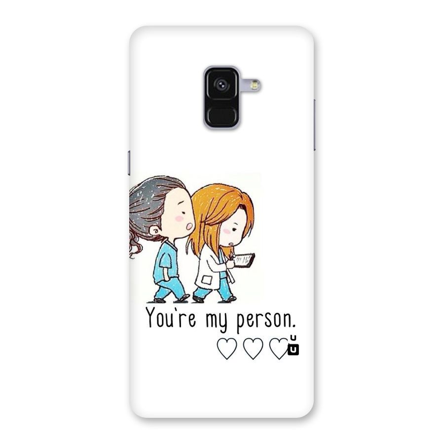 Two Friends In Coat Back Case for Galaxy A8 Plus