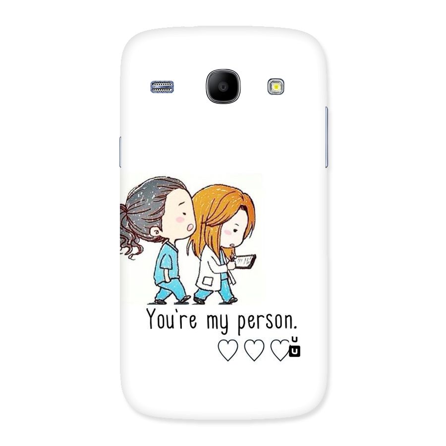 Two Friends In Coat Back Case for Galaxy Core