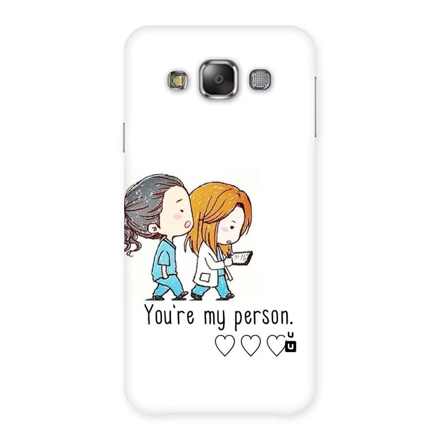 Two Friends In Coat Back Case for Galaxy E7