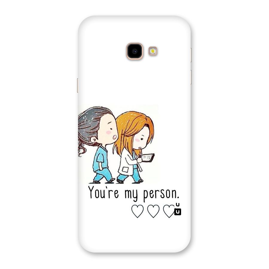 Two Friends In Coat Back Case for Galaxy J4 Plus