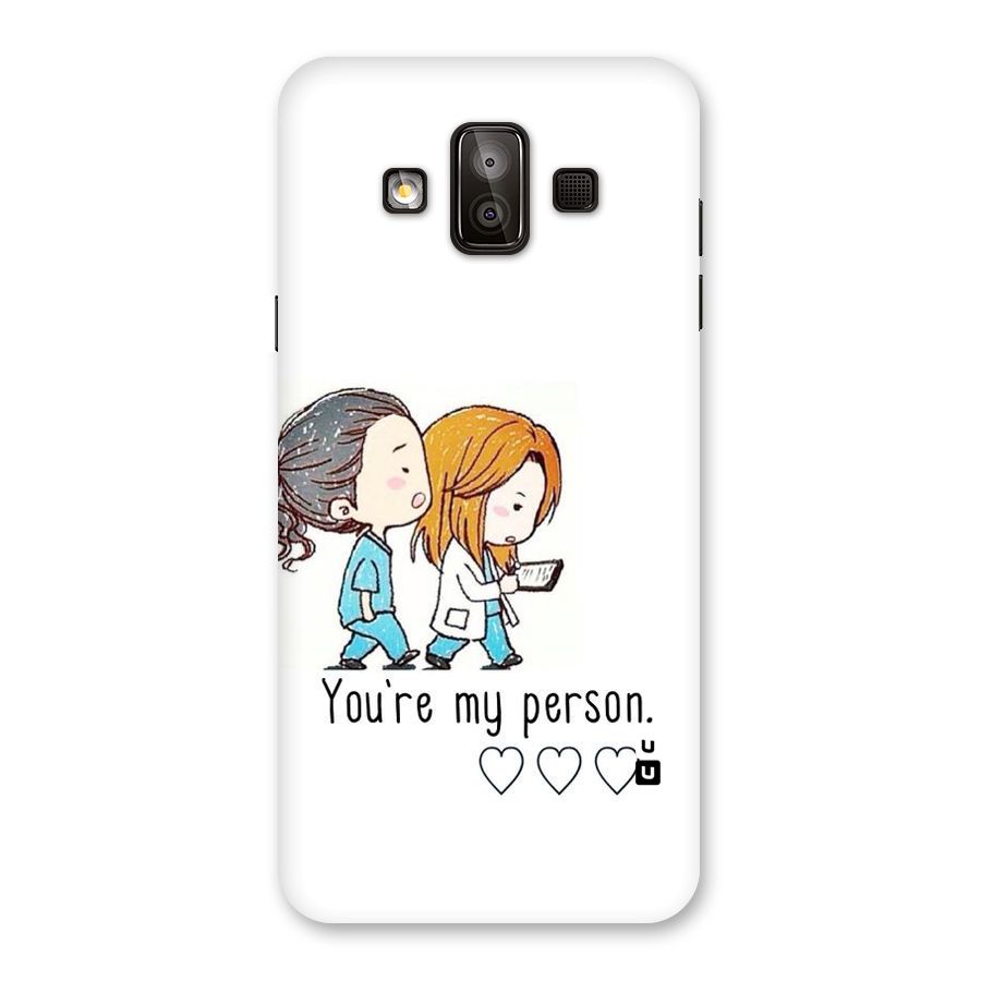 Two Friends In Coat Back Case for Galaxy J7 Duo