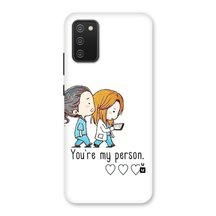 Two Friends In Coat Back Case for Galaxy M02s