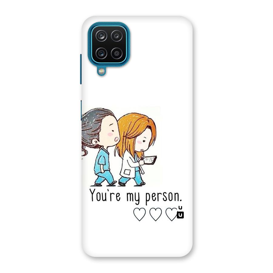 Two Friends In Coat Back Case for Galaxy M12