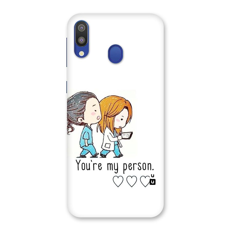 Two Friends In Coat Back Case for Galaxy M20