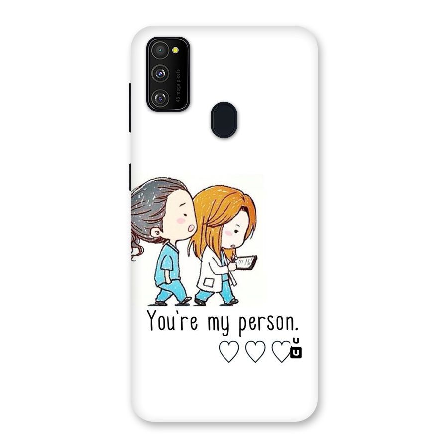 Two Friends In Coat Back Case for Galaxy M30s