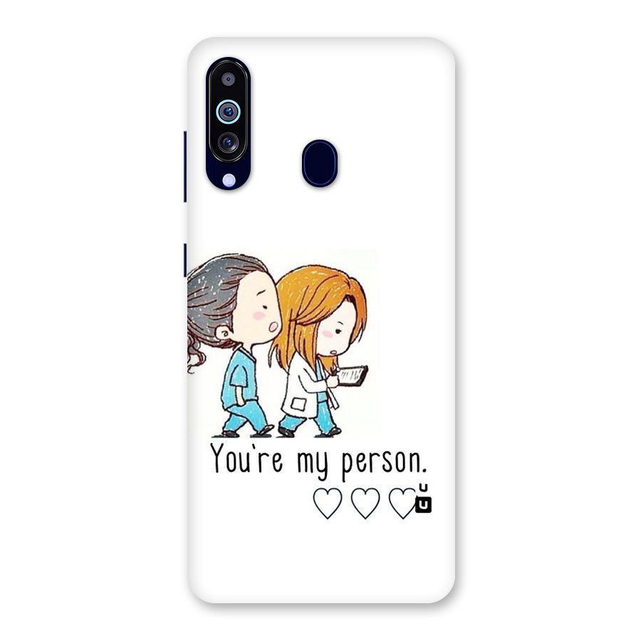 Two Friends In Coat Back Case for Galaxy M40