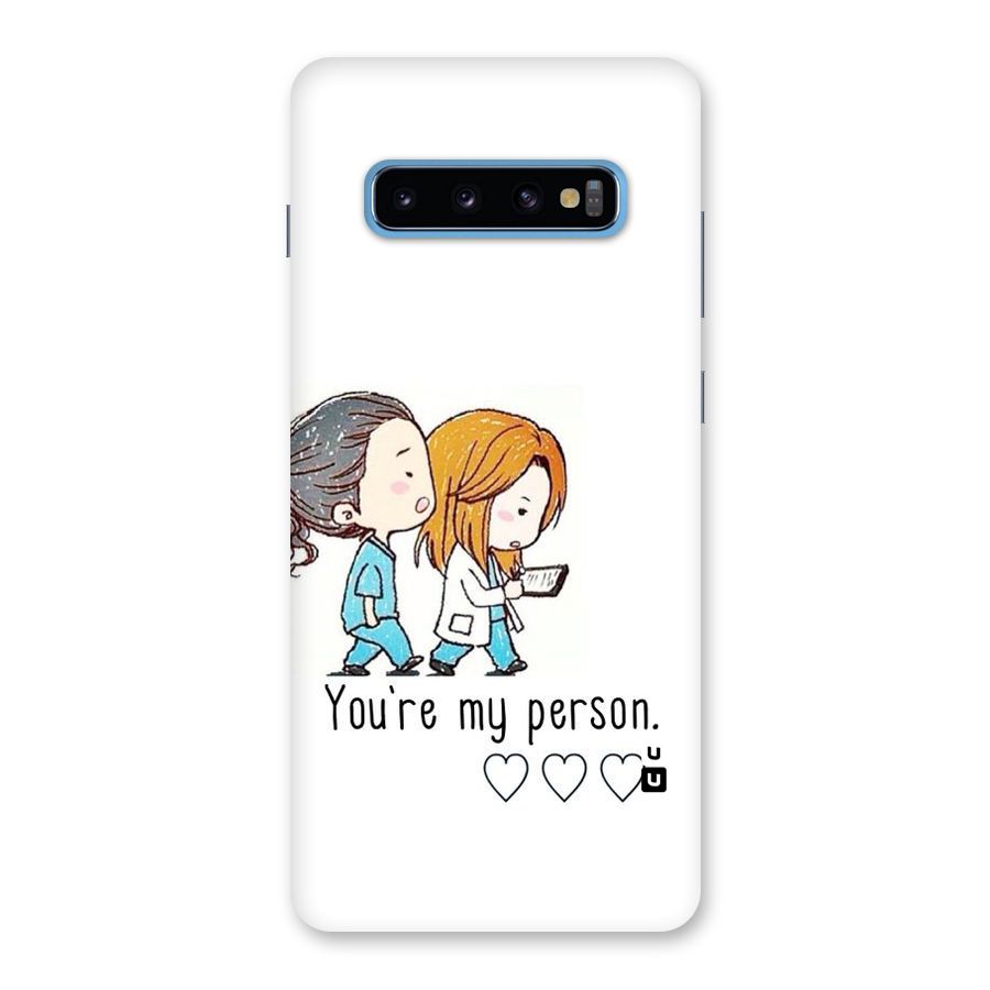 Two Friends In Coat Back Case for Galaxy S10 Plus