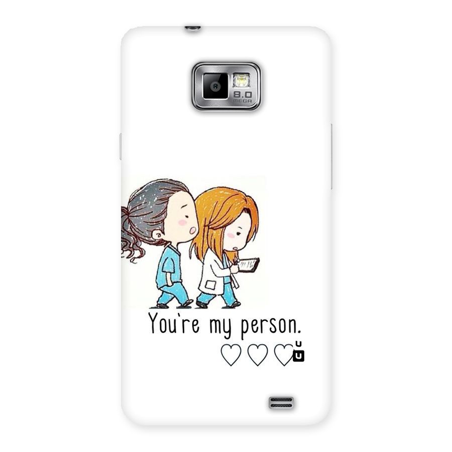 Two Friends In Coat Back Case for Galaxy S2