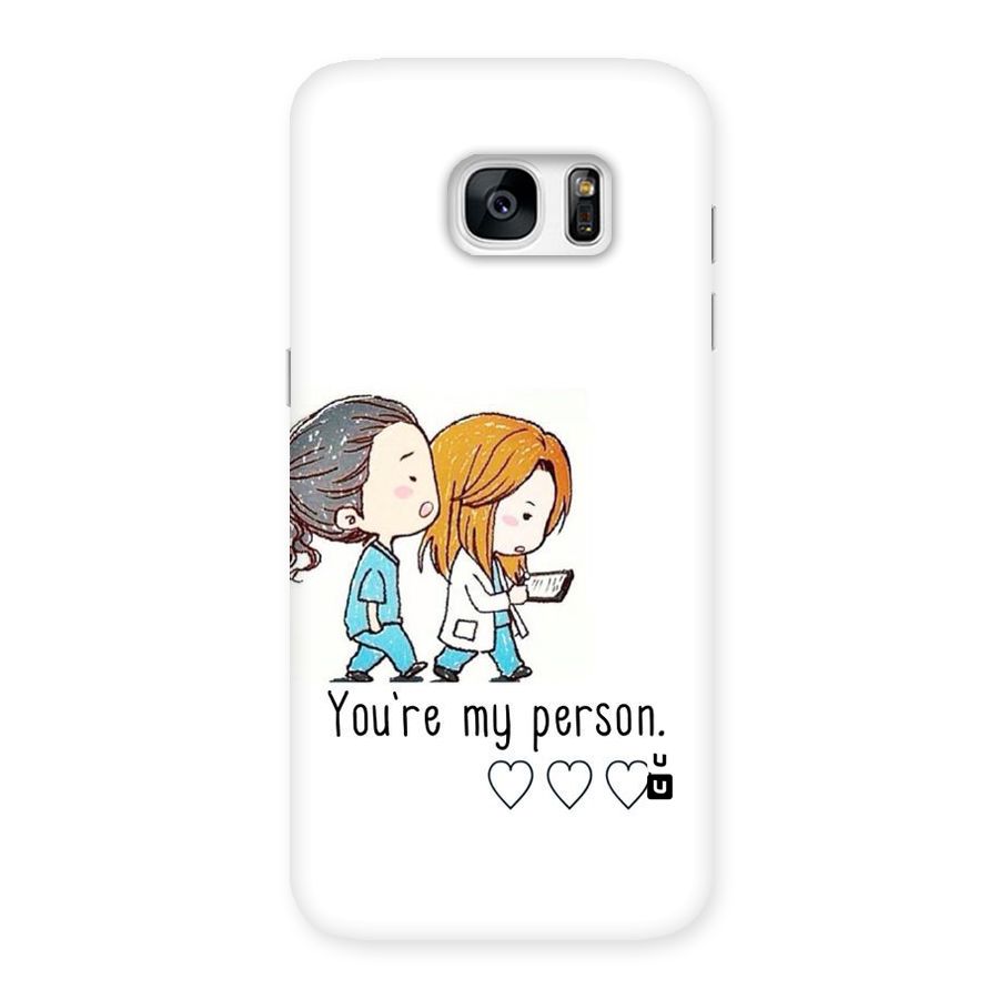 Two Friends In Coat Back Case for Galaxy S7 Edge