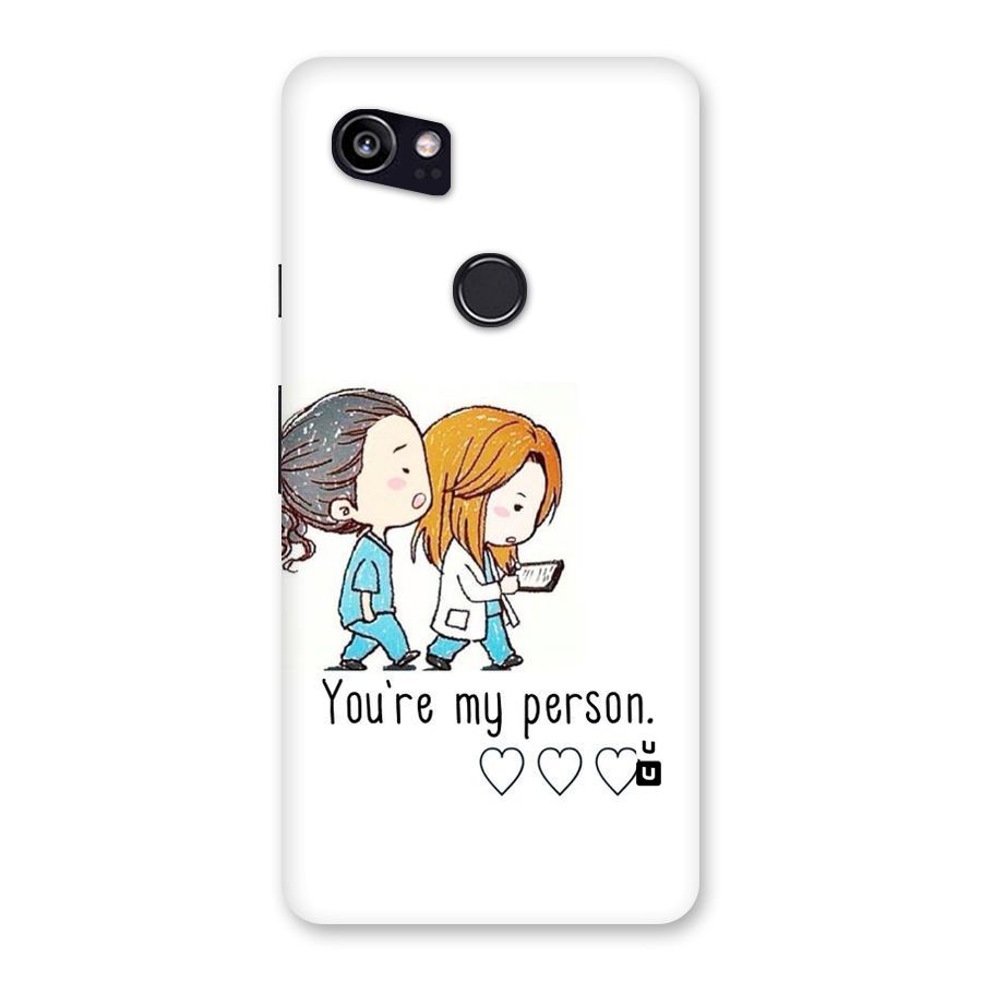 Two Friends In Coat Back Case for Google Pixel 2 XL