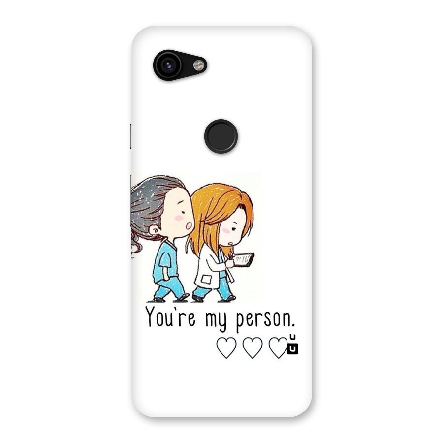 Two Friends In Coat Back Case for Google Pixel 3a