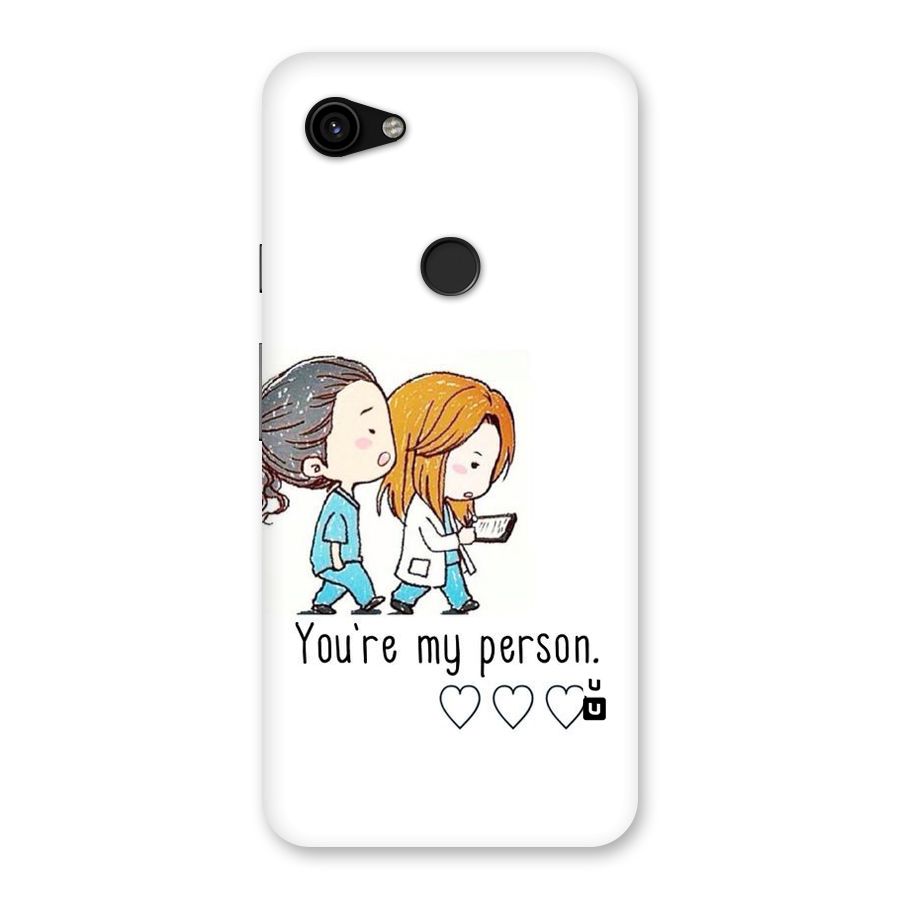 Two Friends In Coat Back Case for Google Pixel 3a XL