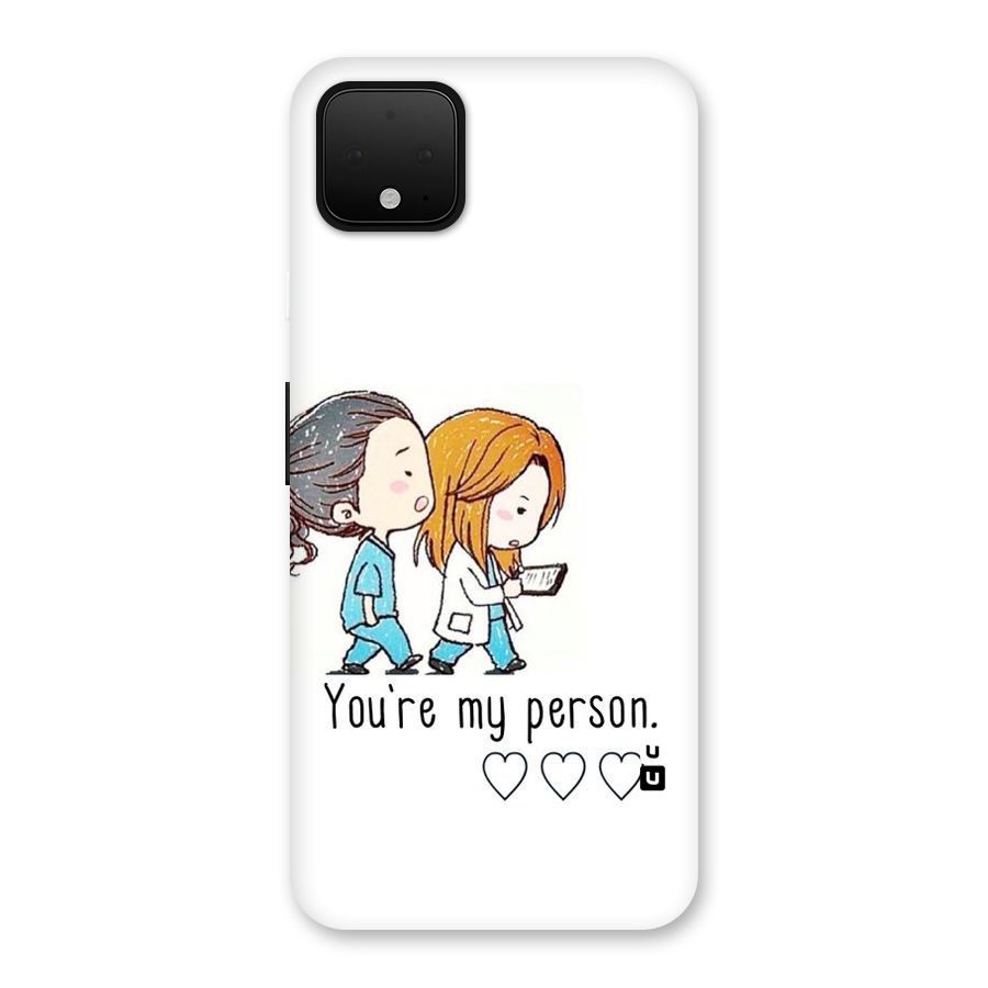 Two Friends In Coat Back Case for Google Pixel 4 XL