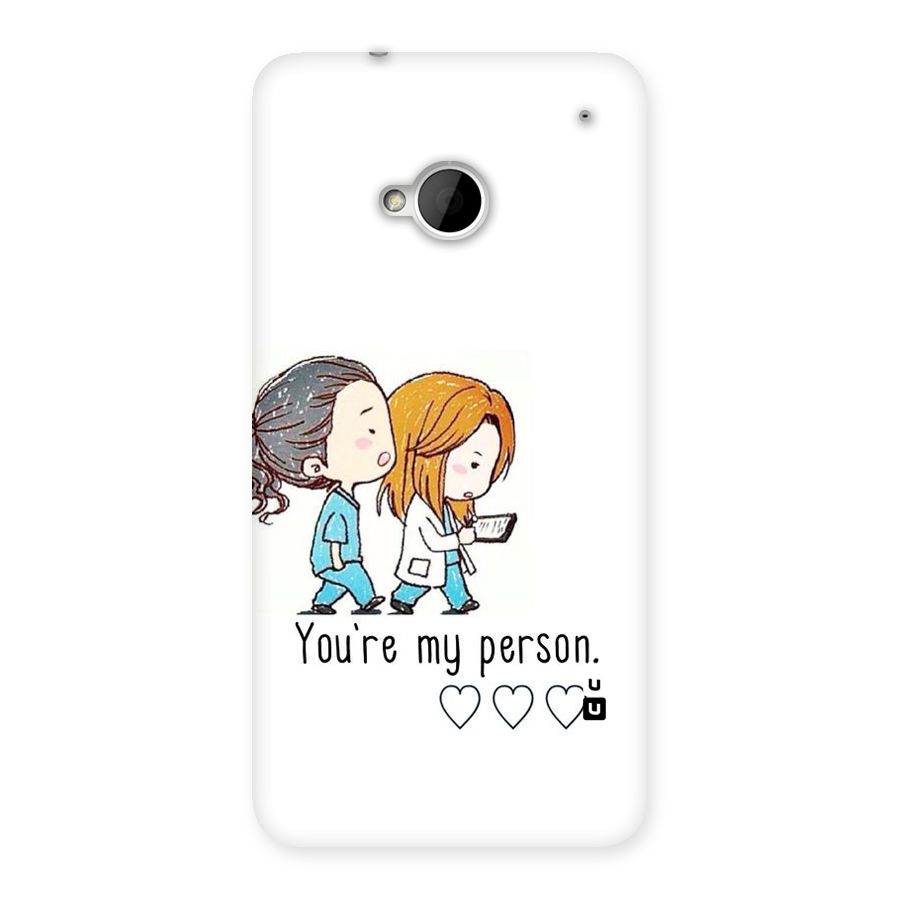 Two Friends In Coat Back Case for HTC One M7