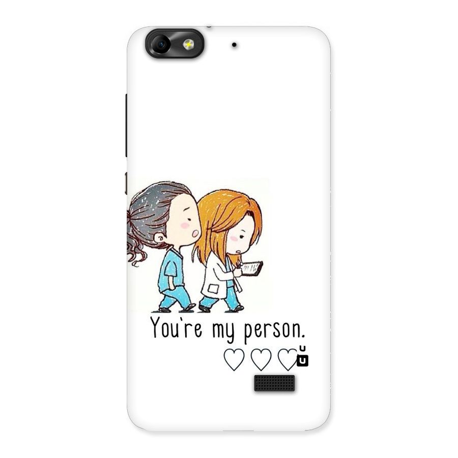 Two Friends In Coat Back Case for Honor 4C