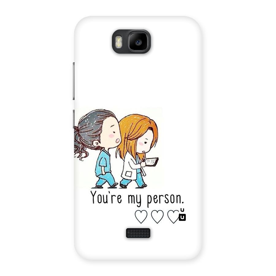 Two Friends In Coat Back Case for Honor Bee