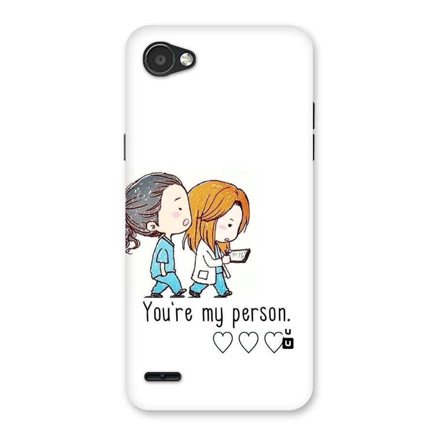 Two Friends In Coat Back Case for LG Q6