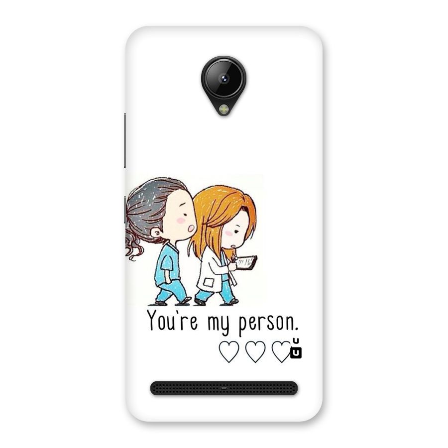 Two Friends In Coat Back Case for Lenovo C2