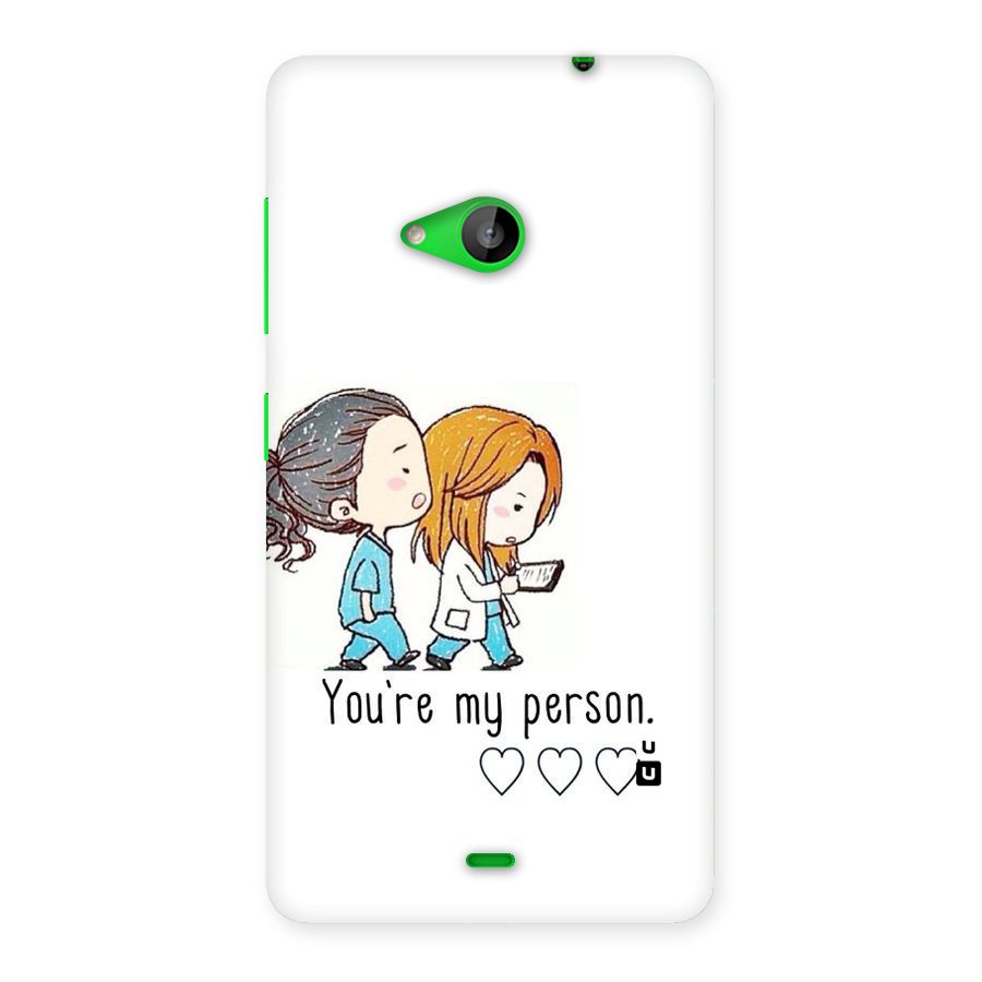 Two Friends In Coat Back Case for Lumia 535