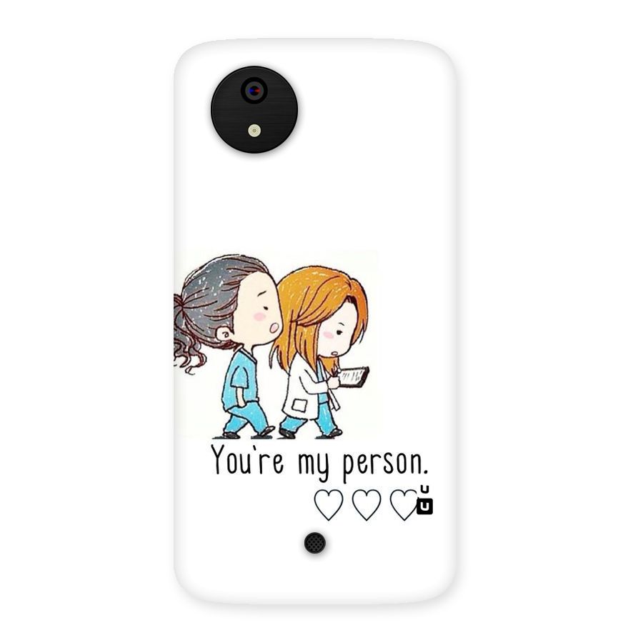 Two Friends In Coat Back Case for Micromax Canvas A1