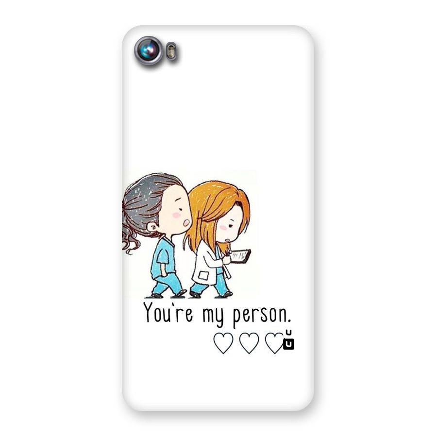 Two Friends In Coat Back Case for Micromax Canvas Fire 4 A107