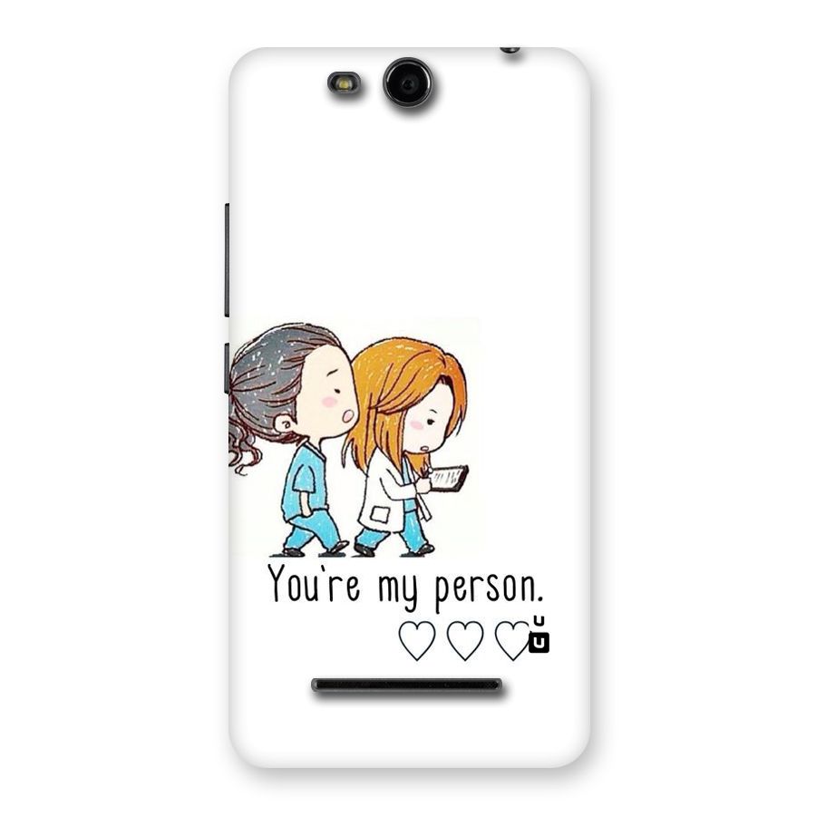 Two Friends In Coat Back Case for Micromax Canvas Juice 3 Q392