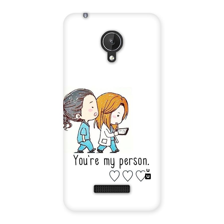 Two Friends In Coat Back Case for Micromax Canvas Spark Q380