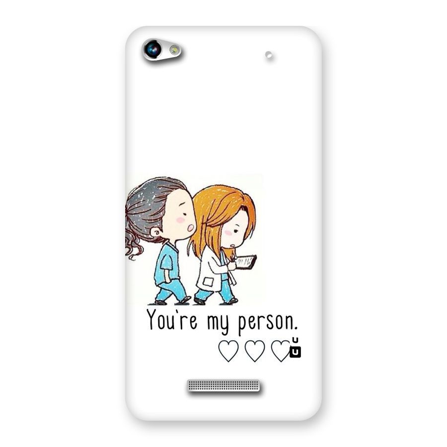 Two Friends In Coat Back Case for Micromax Hue 2