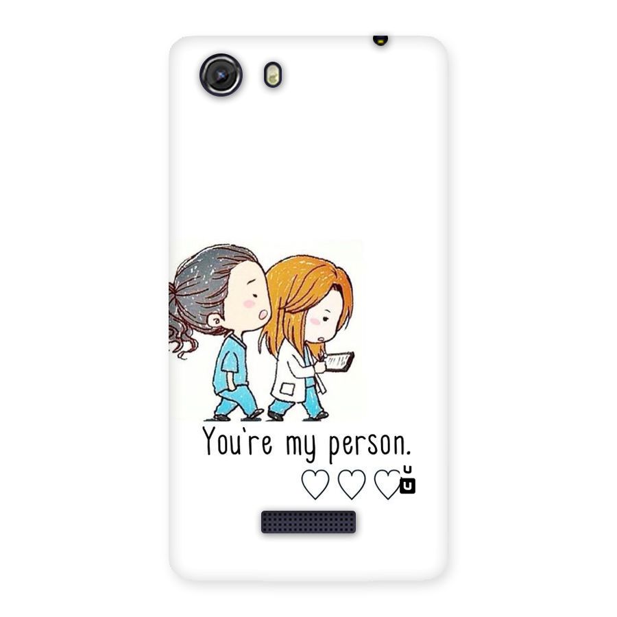 Two Friends In Coat Back Case for Micromax Unite 3