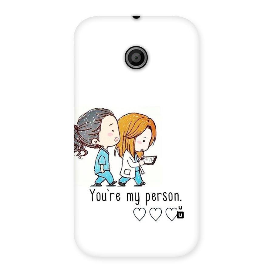 Two Friends In Coat Back Case for Moto E