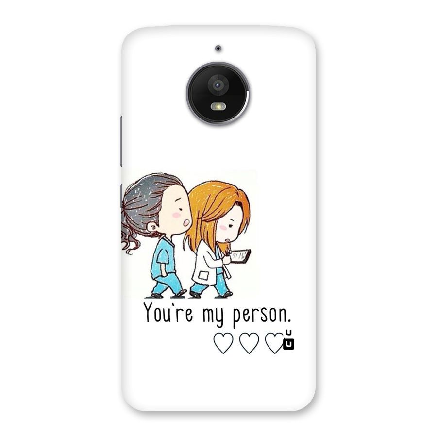 Two Friends In Coat Back Case for Moto E4 Plus