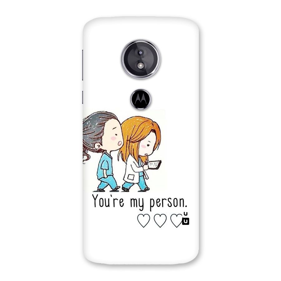Two Friends In Coat Back Case for Moto E5