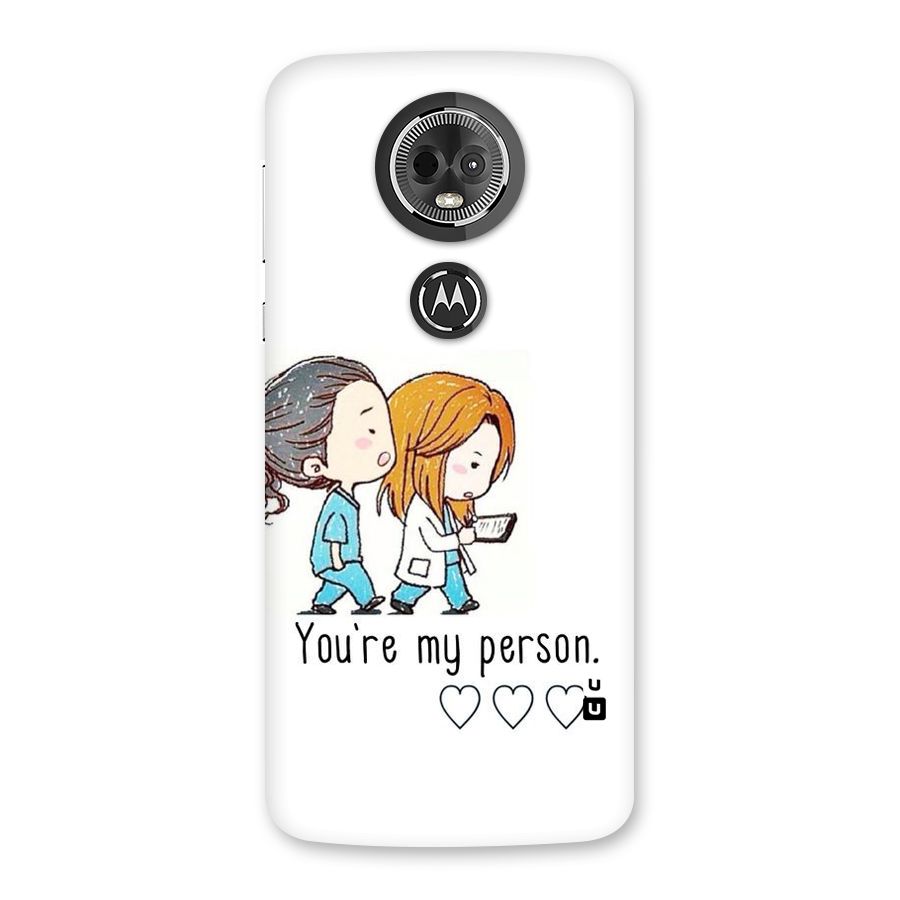 Two Friends In Coat Back Case for Moto E5 Plus