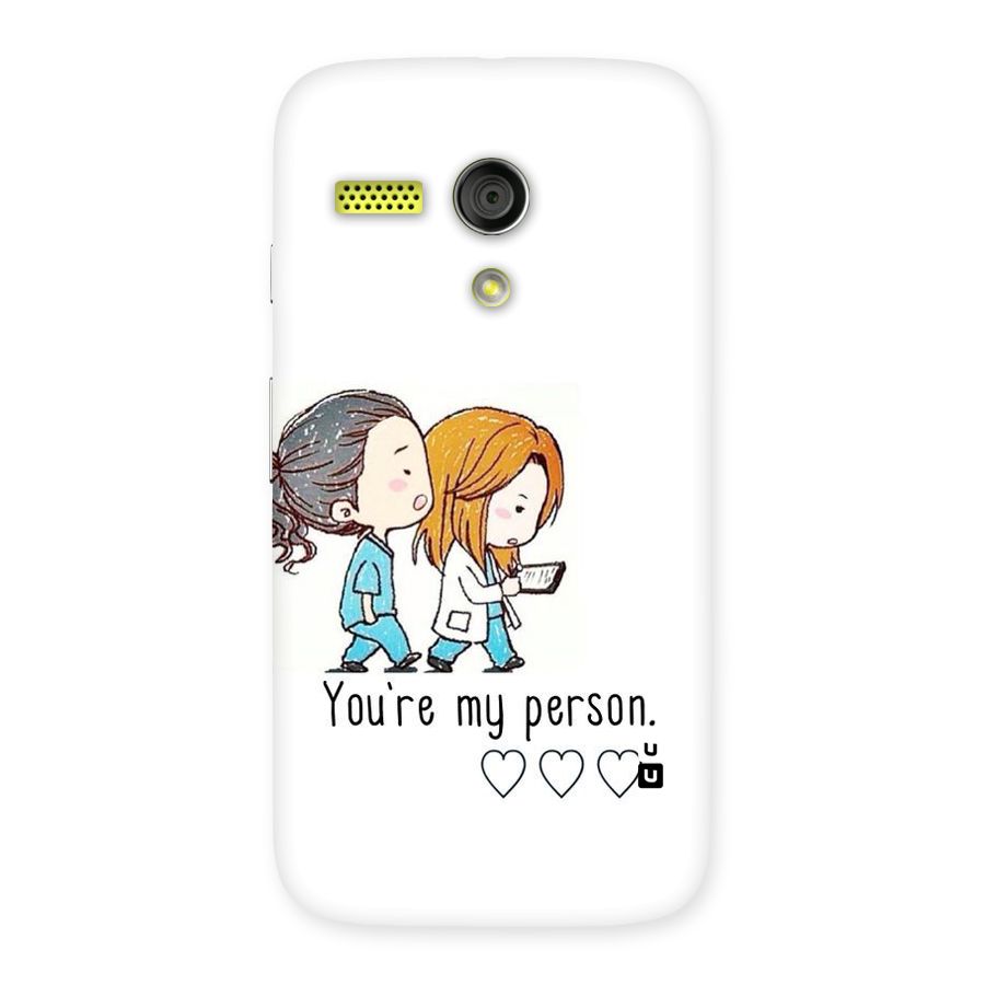 Two Friends In Coat Back Case for Moto G