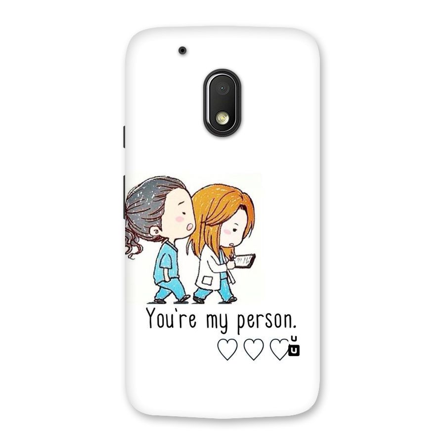 Two Friends In Coat Back Case for Moto G4 Play