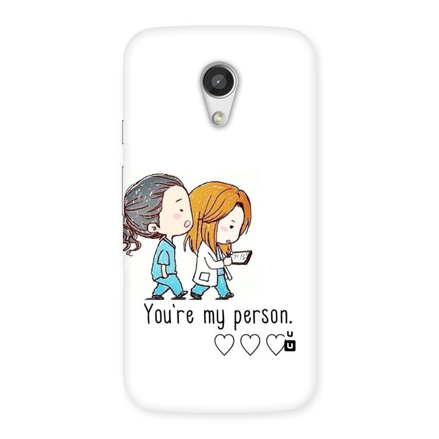 Two Friends In Coat Back Case for Moto G 2nd Gen