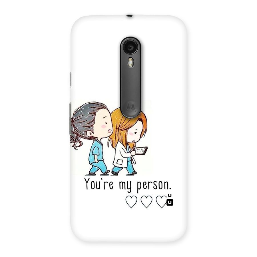 Two Friends In Coat Back Case for Moto G Turbo
