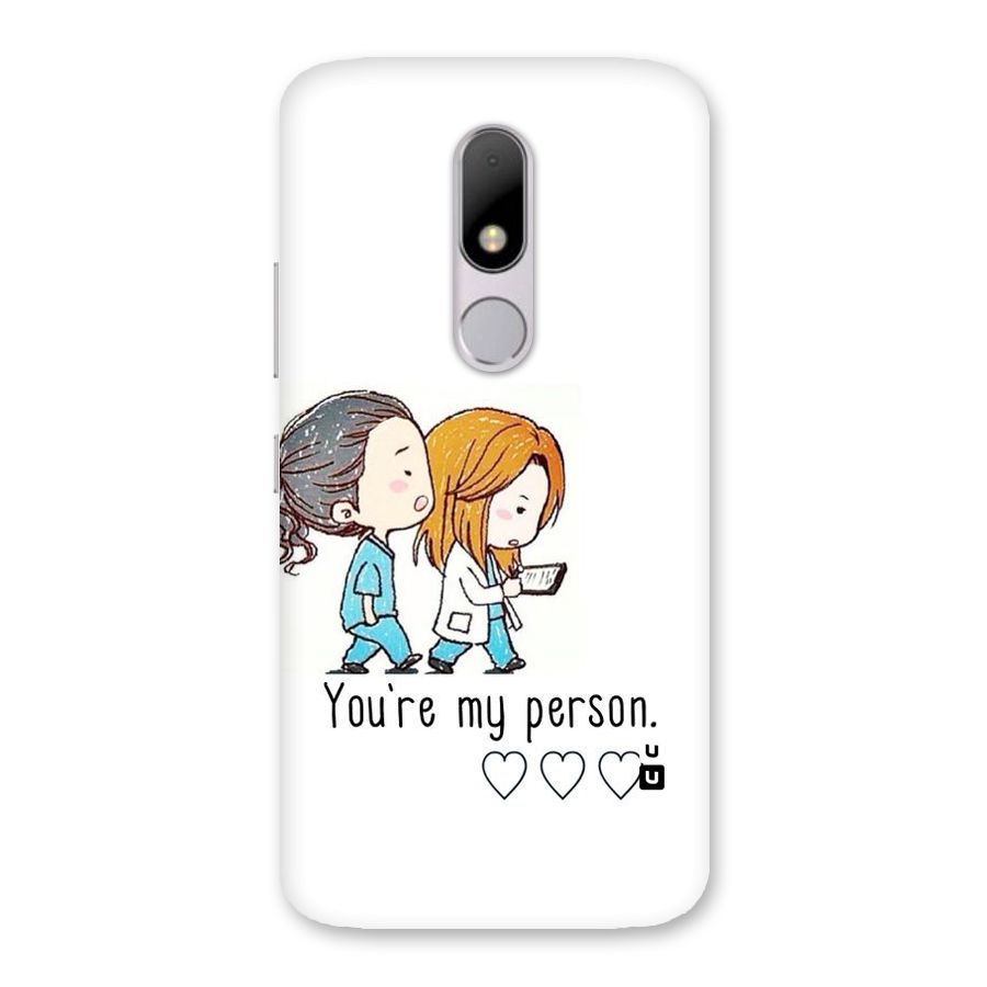 Two Friends In Coat Back Case for Moto M