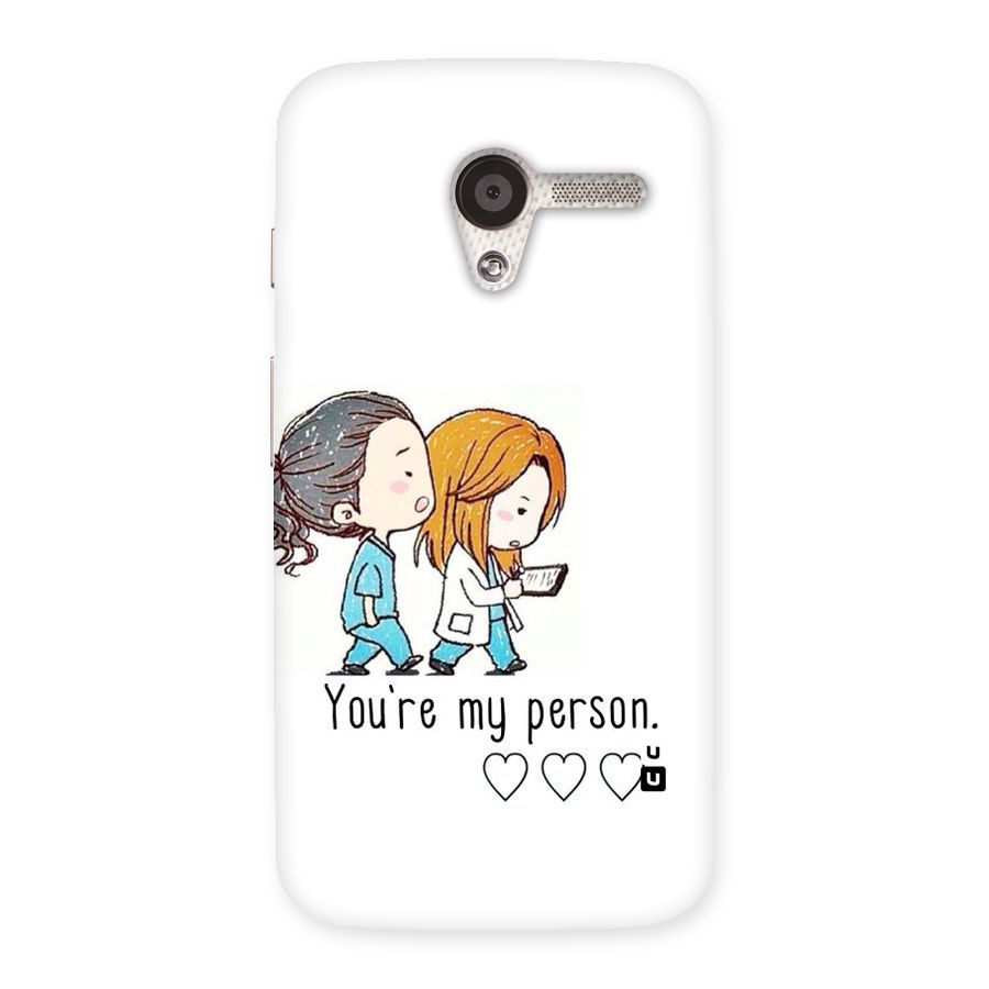 Two Friends In Coat Back Case for Moto X