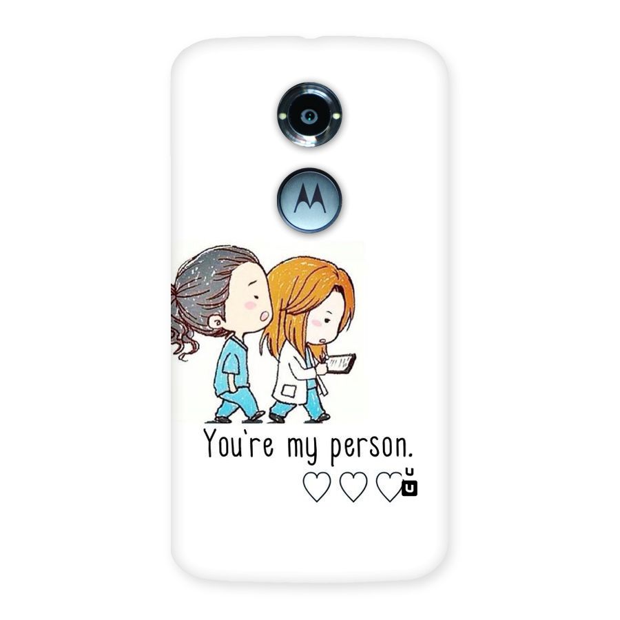 Two Friends In Coat Back Case for Moto X 2nd Gen